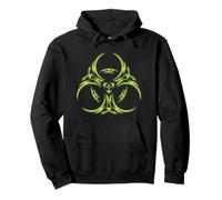 Toxic Hazard Symbol Industrial Cyber Goth Pullover Hoodie