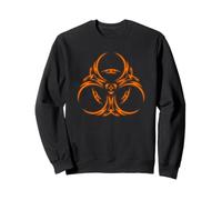 Toxic Hazard Warning Symbol Industrial Cyber Goth Sweatshirt