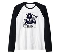 Toxic Masculinity Muscular Minotaur Axe Manhood Man Raglan Baseball Tee
