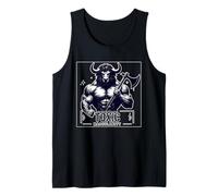 Toxic Masculinity Muscular Minotaur Axe Manhood Man Tank Top