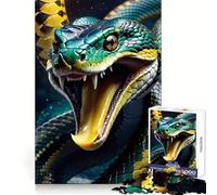 Toxic Poison Snake Puzzles for Teenagers 1000 Pieces Cognitive Workout Mind Calming Fun No Rough Edges Ideal Xmas Gift (50x75cm)