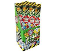 Toxic Waste Atomic Bytes Atomz Tiny Super Sour Millions Balls Hazardously Tangy Candy Sweets 60g- Lemon, Strawberry Blue Raspberry - 12 Packs