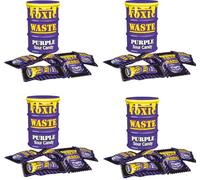 Toxic Waste Drums Hazardously Sour Candy Sweets - 4x Drums: 5 Sour Flavours: Grape, Blackberry, Blueberry, Blackcurrant and Black Cherry