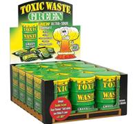 Toxic Waste Green Drum Ultra Sour Fruit Candy, 12 x 42g Retail Box, Individually Wrapped Sweets, Kiwi Lime Grape Melon Apple | Extreme Tangy Challenge Sharing Pack