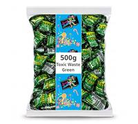 Toxic Waste Green Ultra Sour Fruit Flavoured Candy 500g Bulk Bag Individually Wrapped Sweets | Intense Tangy Sensation for Extreme Zingy Lovers | Celebration Sharing Treat
