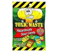 Toxic Waste Hazardously Sour Candy Sweets Double Action Sour Flavor - 3x 57g Sharing Bags