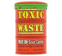 Toxic Waste Red Ultra Sour Candy Drum (Raspberry Cranberry) 42g