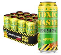 TOXIC WASTE Sour Apple Energy Drink - 12 x 500ml Cans, Crisp Sparkling Fizz with Bold Flavour, Multipack for Gaming, Study, Parties, Road Trips and Fun Sharing