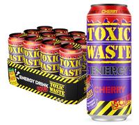 TOXIC WASTE Sour Cherry Sparkling Energy Drink, 12 x 500ml Cans