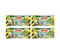 Toxic Waste Sour Smog Balls Crunchy Candy with a Chewy Center Tangy Sour Sweets 48g Bags - 4 Packs