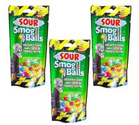 Toxic Waste Sour Smog Balls Crunchy Candy with a Chewy Center Tangy Sour Sweets 85g - 3x Share Bags