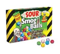 Toxic Waste Sour Smog Balls Share Box Crunchy Candy with a Chewy Center Tangy Sour Sweets 85g - 3 Boxes