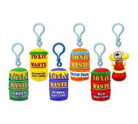 Toxic Waste Vibrant Cylindrical Plush Clip-On - 10cm (Pack Of 1) - Assorted Colors - Fun & Unique Novelty Gift & Accessories