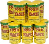 Toxic Waste Yellow Drum Hazardously Sour Candy Collection Xmas Delight Treats Gift Pack Of 6/12 (Pack of 12)