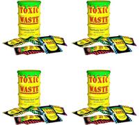 Toxic Waste Yellow Drums Hazardously Sour Candy Sweets - 4x Drums: 5 Sour Flavours: Lemon, Watermelon, Black Cherry, Apple and Blue Raspberry