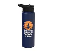 Toxicology Nurse by Day Witch by Night Halloween Stainless Steel Insulated Water Bottle