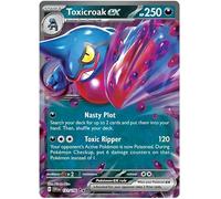Toxicroak ex 131/198 Rare Double Pokemon Card (Scarlet & Violet Base) + 1x TitanCards® Toploader