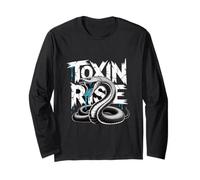 Toxin Rise Snake Venom Gothic Typography Design Long Sleeve T-Shirt