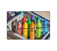 TOXOCMDKLE Area Rugs For Living Room Soft Carpet Crayons Living Room Rug Vintage Washable Rug Home Decor Modern Bedroom Rugs Non-Slip Floor Carpet For Dining Rooms Office 72" X 48"