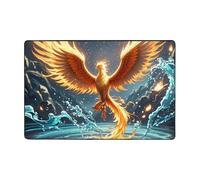 TOXOCMDKLE Area Rugs For Living Room Soft Carpet Fire And Water Phoenix Living Room Rug Vintage Washable Rug Home Decor Modern Bedroom Rugs Non-Slip Floor Carpet For Dining Rooms Office 36"X24"