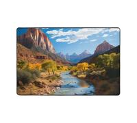 TOXOCMDKLE Area Rugs For Living Room Soft Carpet Zion National Park Living Room Rug Vintage Washable Rug Home Decor Modern Bedroom Rugs Non-Slip Floor Carpet For Dining Rooms Office 36" X 24"