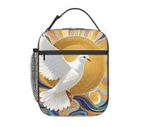 TOXOCMDKLE Lunch Bag Insulated Portable Lunch Box Dove Sun Art Lunch Tote Bag for Women Men Work Picnic Travel