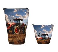 TOXOCMDKLE Pencil Case Big Capacity Telescopic Pencil Bag Fantasy Farm Tractor Pen Holder Pop Up Stationery Case Retractable Standing Pencils Pouch Makeup Cosmetics Bag for Office Supplies