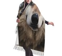 TOXOCMDKLE Scarf For Women Winter Scarves Warm Lightweight Scarf Lmage Of Wolf In The Snow Wraps Soft Fringed Shawl