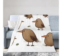 TOXOCMDKLE Throw Blanket Soft Plush Fleece Blanket Ultra-Soft Micro Throws Kiwi Birds Cute Throw Blanket Lightweight Warm Bed Blankets Cozy Sofa Decorative Throws For Couch All Seasons 40"X30"