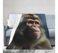 TOXOCMDKLE Throw Blanket Soft Plush Fleece Blanket Ultra-Soft Micro Throws Monkey Throw Blanket Lightweight Warm Bed Blankets Cozy Sofa Decorative Throws For Couch All Seasons 60"X50"