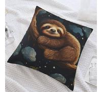 TOXOCMDKLE Throw Pillow Covers Double Sided Plush Pillow Covers for Living Room Sloths Sleeping Pillows Cases Decorative Throw Pillow sCover Couch Case for Home Sofa Decor 45 X 45CM