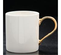 TOXVEK Real Gold Handle Mug Creative Cup Ceramic Coffee Cup Gift 350Ml