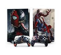 Toxxos Console and Controller Skins Cover for PS5 - Full Set of Red and Black Spider Skin Accessories