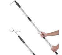 TOXYMHO Truck Cargo Grabber, Telescoping Pickup Truck Bed Retriever Tool with Two Hooks, Extends 4.1-5.8 Ft, Non-Slip Rubber Handle, Lightweight and Durable for Easy Item Retrieval