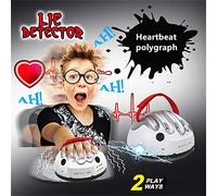 Toy 08 Game Polygraph Truth Toys Liar Detector Test Dare Shocking Lie Novelty funny toy (Silver, One Size)