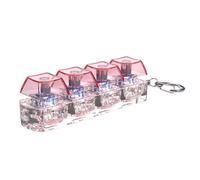 Toy 4 key key cap tester for stress relief and sensory stimulation by clicking the LED light up keyboard