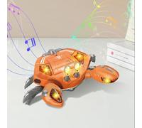 Toy 66 Music Crab Crawling Toy Interactive Crab Crawling Musical Light Up Obstacle Avoidance Kids Baby Music (A, One Size)