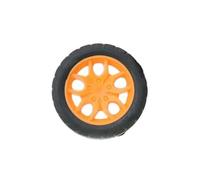 Toy accessories 40PCS Toys Car Micro Wheels Rubber Tires Dia 30mm Small Wheel Durable Mini Tyre with Red/Yellow/White Plastic Hub for 2mm Axle(302A yellow)