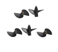 Toy accessories 5PCS RC Boat M4 Shaft Propellers Copper Core 2-blades Positive/Reverse Nylon Plastics Diameter 35/39/42/45mm Semi-immersed-Props(5pcs 45mm negative)
