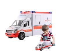 Toy Ambulance With Lights And Sounds - Rescue Vehicle Playset, Interactive Medical Role Play Kit With Accessories, Engaging Learning Toy | For Kids Playtime Classroom Home Activity