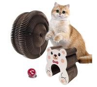 Toy at the Table for Cats Scratching Board - Funny Cardboard Scratching Game - for Home Apartment Balcony Garden Garage Indoor Outdoor