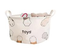 Toy Basket - Fabric Organizer Bin for Baby Nursery with Side Handles, Portable Household Storage Container Compact Ideal for Bedroom, Closet, Living Room, Pantry, Dormitory