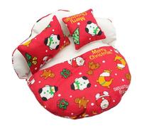 Toy Bed with 2 Pillows - Small Sleeping Bag Bed for Dolls, Cute Decoration, Doll Bedroom Accessories