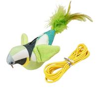 Toy Bird for Cats | Realistic Chirping Flying Animal,with Rope Singing Bird,for Instinct Practice Agility Training Foraging Outdoor Kitten Solo Play Pet Birthday