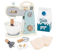 Toy Blender - Food Mixer Accessories, Wooden Pretend Play Kitchen Accessories Set for 3-5 Years Old Girls Boys Kids Role Play Cooking Educational Toy for Home Preschool Early Learning Fu