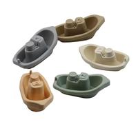 Toy Boat For Bathtub - Material Of Straw 5pcs 3..9x1.9x1.5in | Floating Stackable Textured Ship For More And Interaction Between Parent And Child | Stackable Boat Bath Play