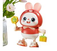 Toy Bunny - ABS 18.5cm | Singing Dancing Animal 48 Songs Interactive Figure | Educational Music Rabbit for Head Lifting Training Nursery Bedside Bookshelf Playtime