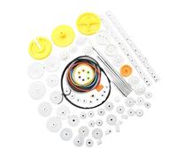 Toy Car Motor Gear Kits Single Reduction Worm Robot Pulley Belt Assembly for Robot Toy Easy Assembly Gears