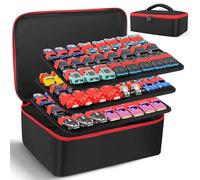 Toy Car Organizer Compatible with Hotwheels Cars and Matchbox Cars. 3 compartments for storing 72 toy cars.(Case Only) (Black, 72)