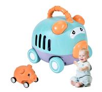 Toy Car, Press and Go Car,Cartoon Animal Press and Go Play the Car - Educational Preschool Learning Activity, Travel Activities Buching Cube Toys for Birthdays